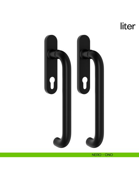 Maniglione per alzante scorrevole Liter dnd Handles accoppiato nero