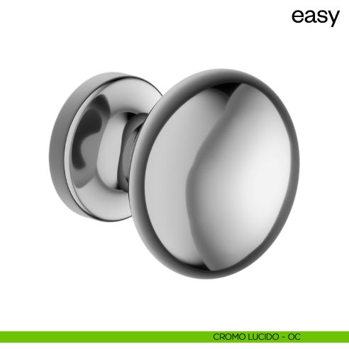 Pomello per porta Easy fisso dnd cromo lucido