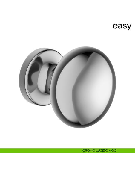 Pomello per porta Easy fisso dnd cromo lucido