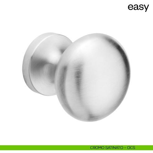 Pomello per porta Easy fisso dnd cromo satinato