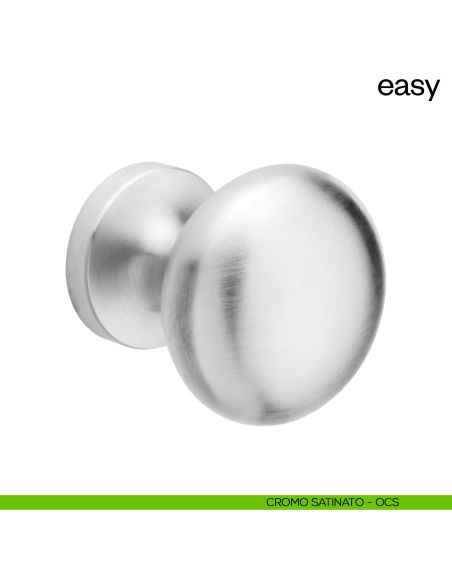 Pomello per porta Easy fisso dnd cromo satinato