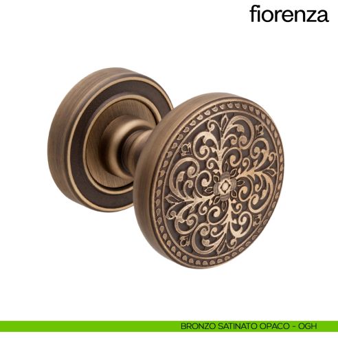 Pomello per porta Fiorenza girevole dnd bronzo satinato opaco