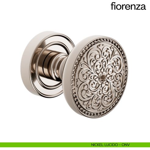 Pomello per porta Fiorenza girevole dnd nickel lucido