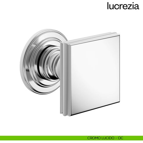 Pomello per porta Lucrezia girevole dnd Handles cromo lucido