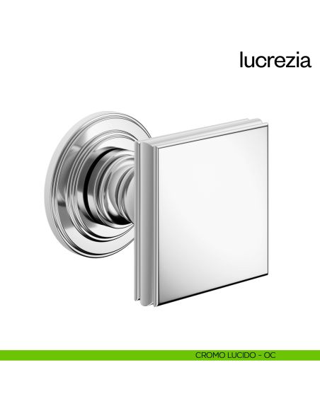 Pomello per porta Lucrezia girevole dnd Handles cromo lucido