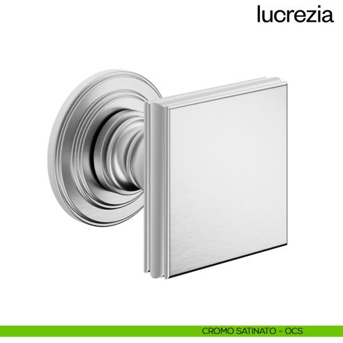 Pomello per porta Lucrezia girevole dnd Handles cromo satinato