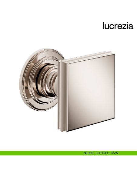 Pomello per porta Lucrezia girevole dnd Handles nickel lucido
