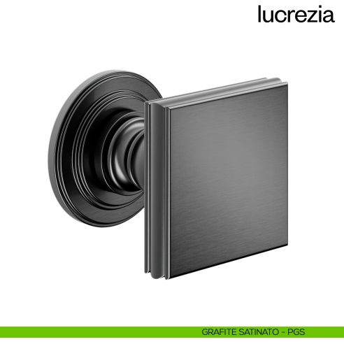 Pomello per porta Lucrezia girevole dnd Handles grafite satinato