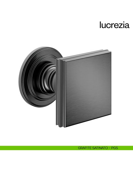 Pomello per porta Lucrezia girevole dnd Handles grafite satinato