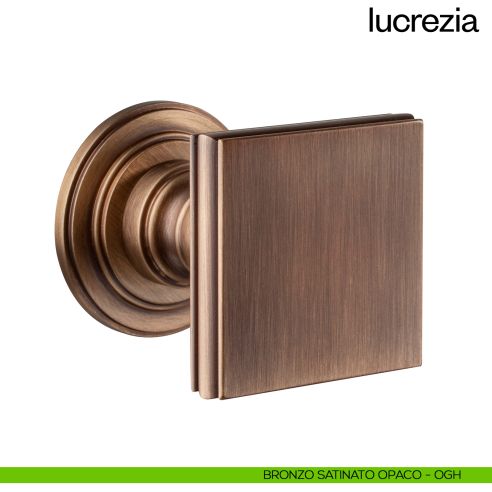 Pomello per porta Lucrezia fisso dnd Handles bronzo satinato opaco