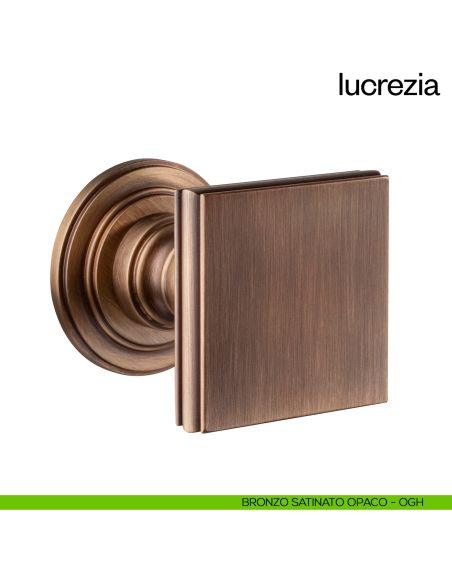 Pomello per porta Lucrezia fisso dnd Handles bronzo satinato opaco