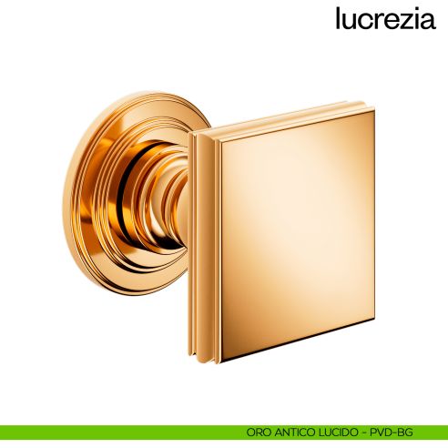 Pomello per porta Lucrezia fisso dnd Handles oro antico lucido