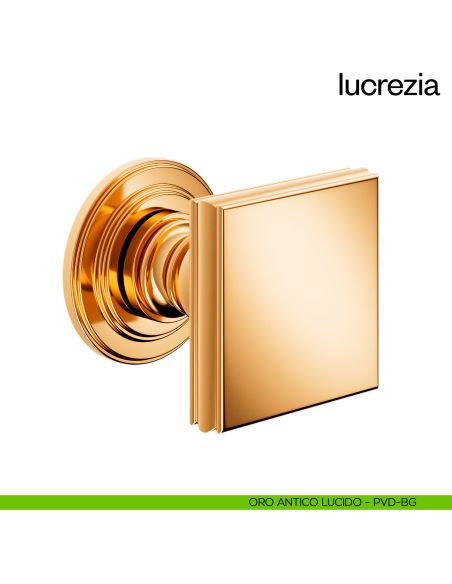 Pomello per porta Lucrezia fisso dnd Handles oro antico lucido