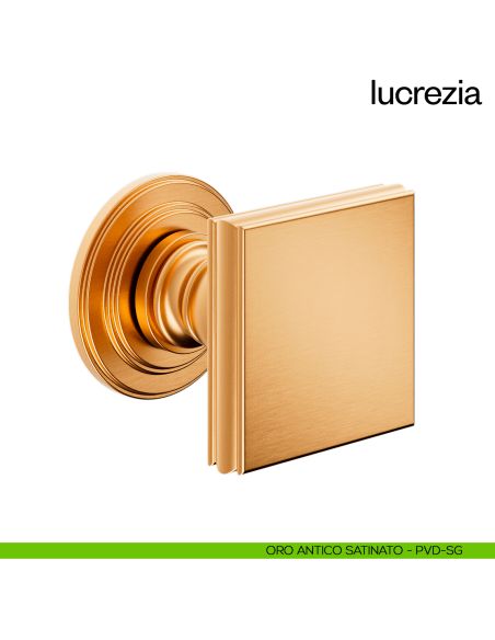 Pomello per porta Lucrezia fisso dnd Handles oro antico satinato