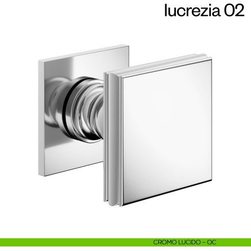 Pomello per porta Lucrezia 02 girevole dnd Handles cromo lucido