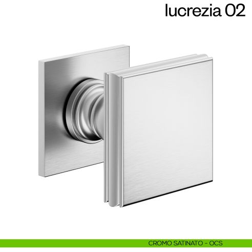 Pomello per porta Lucrezia 02 girevole dnd Handles cromo satinato