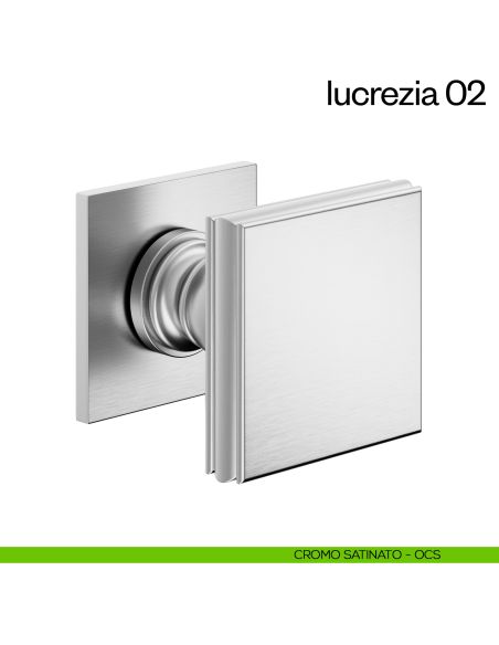Pomello per porta Lucrezia 02 girevole dnd Handles cromo satinato