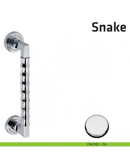 Maniglione per porta Snake Comit accoppiato 215 mm cromo lucido