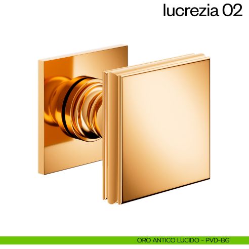 Pomello per porta Lucrezia 02 girevole dnd Handles oro antico lucido