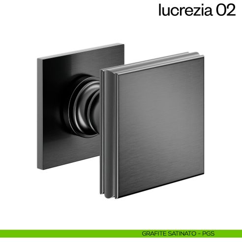 Pomello per porta Lucrezia 02 girevole dnd Handles grafite satinato