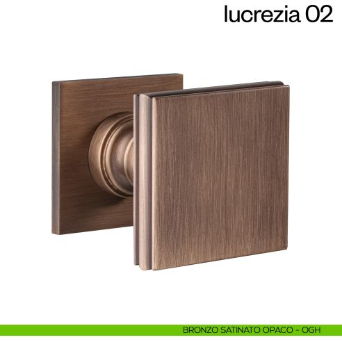 Pomello per porta Lucrezia 02 fisso dnd Handles bronzo satinato opaco