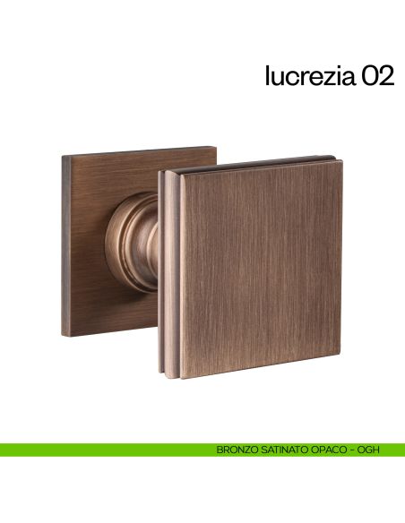 Pomello per porta Lucrezia 02 fisso dnd Handles bronzo satinato opaco