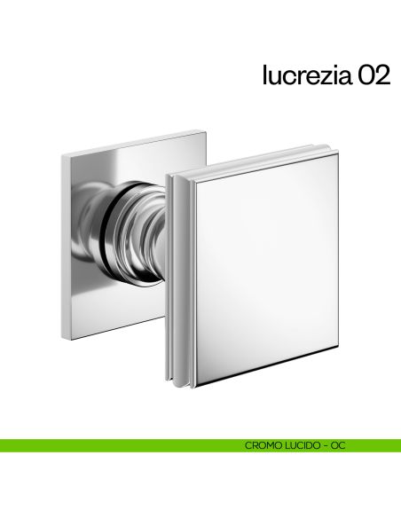 Pomello per porta Lucrezia 02 fisso dnd Handles cromo lucido