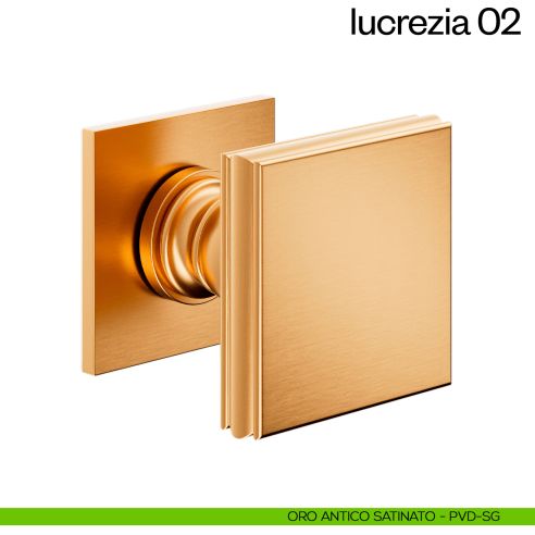 Pomello per porta Lucrezia 02 fisso dnd Handles oro antico satinato