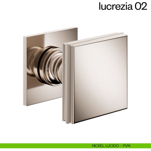 Pomello per porta Lucrezia 02 fisso dnd Handles nickel lucido