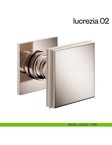 Pomello per porta Lucrezia 02 fisso dnd Handles nickel lucido