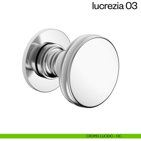 Pomello per porta Lucrezia 03 girevole dnd Handles cromo lucido