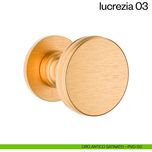 Pomello per porta Lucrezia 03 girevole dnd Handles oro antico satinato