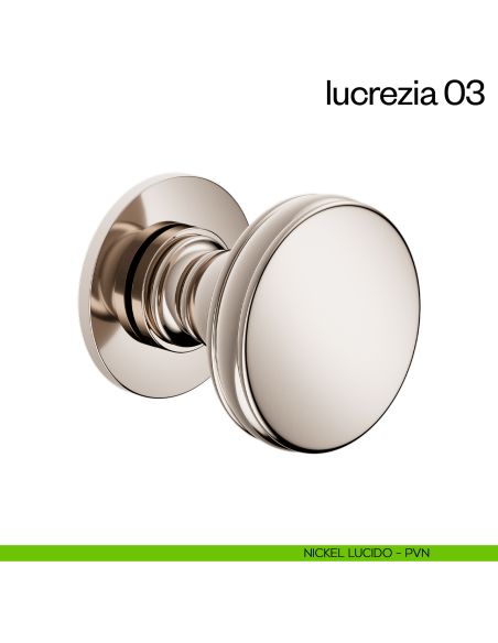Pomello per porta Lucrezia 03 girevole dnd Handles nickel lucido