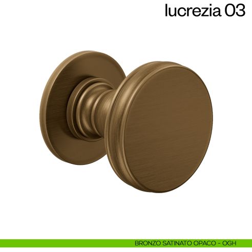 Pomello per porta Lucrezia 03 fisso dnd Handles bronzo satinato opaco