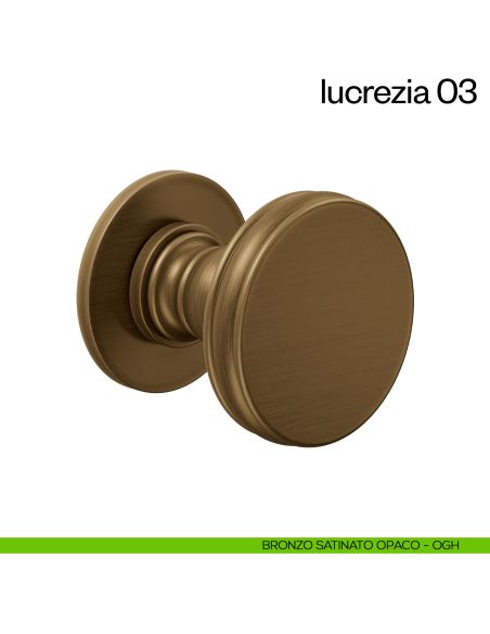 Pomello per porta Lucrezia 03 fisso dnd Handles bronzo satinato opaco
