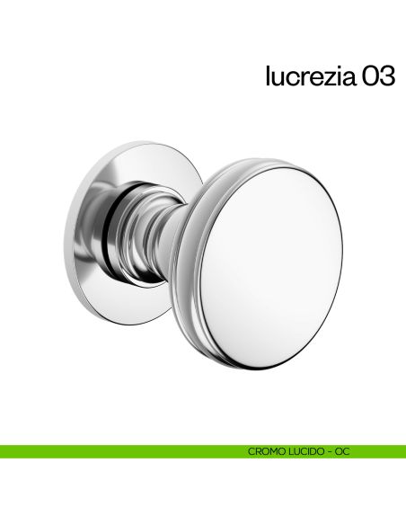 Pomello per porta Lucrezia 03 fisso dnd Handles cromo lucido