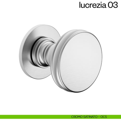 Pomello per porta Lucrezia 03 fisso dnd Handles cromo satinato