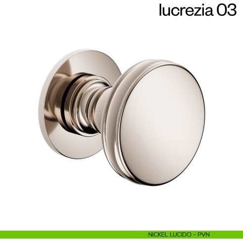 Pomello per porta Lucrezia 03 fisso dnd Handles nickel lucido