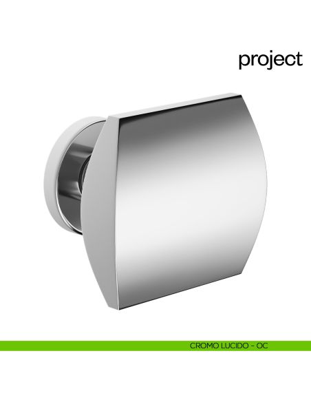 Pomello per porta Project fisso dnd Handles con rosetta tonda cromo lucido