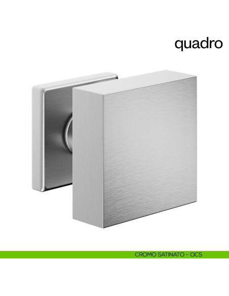 Pomello per porta Quadro fisso dnd Handles cromo satinato
