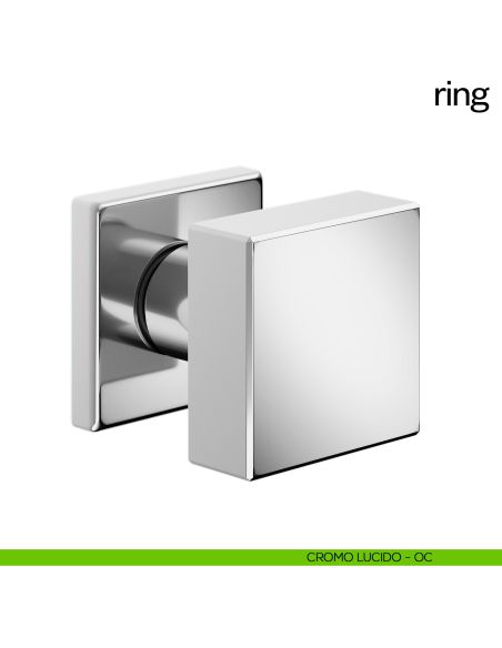 Pomolo per porta Ring girevole dnd Handles cromo lucido
