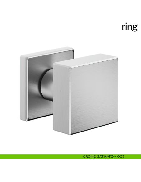 Pomolo per porta Ring girevole dnd Handles cromo satinato