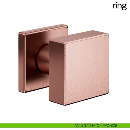 Pomolo per porta Ring girevole dnd Handles rame satinato