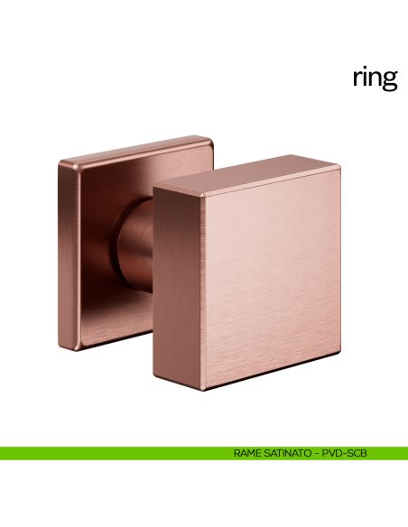 Pomolo per porta Ring girevole dnd Handles rame satinato