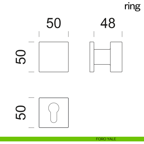 Pomolo per porta Ring girevole dnd Handles foro yale