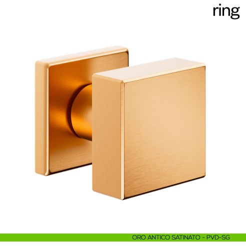 Pomolo per porta Ring fisso dnd Handles oro antico satinato