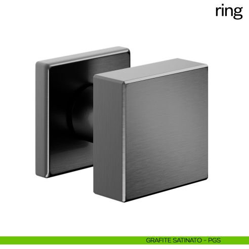 Pomolo per porta Ring fisso dnd Handles grafite satinato