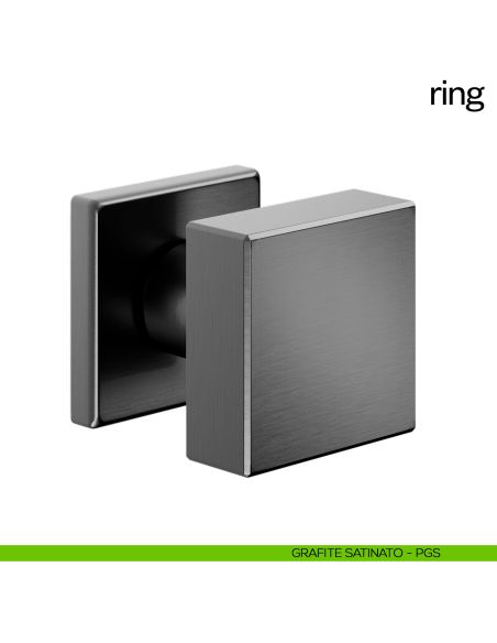 Pomolo per porta Ring fisso dnd Handles grafite satinato