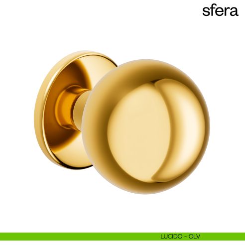 Pomello per porta Sfera ø70 fisso non passante dnd handles lucido