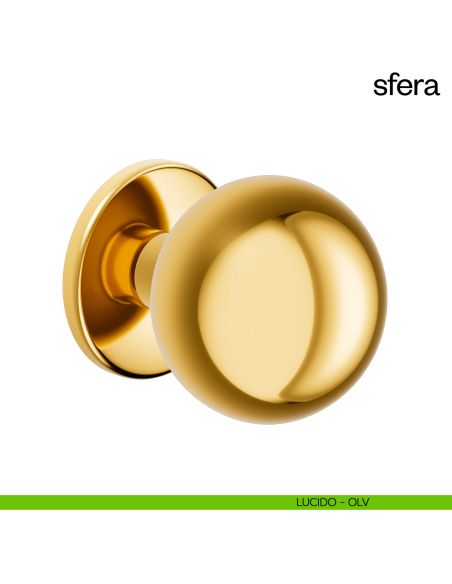 Pomello per porta Sfera ø70 fisso non passante dnd handles lucido